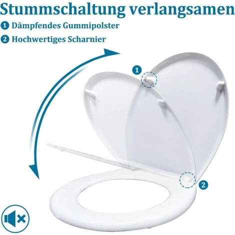 Abattant WC Toilette Avec Fermeture Douce Siège De Toilette Frein De Chute Plastique Taille Universelle (poissons D'ornement) NAIZY 6 Abattant WC Toilette Avec Fermeture Douce Siège De Toilette Frein De Chute Plastique Taille Universelle (poissons D'ornement) NAIZY – Image 4