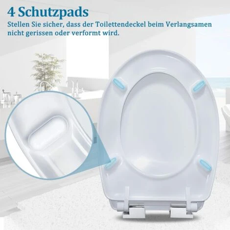 Abattant WC Toilette Avec Fermeture Douce Siège De Toilette Frein De Chute Plastique Taille Universelle (poissons D'ornement) NAIZY 7 Abattant WC Toilette Avec Fermeture Douce Siège De Toilette Frein De Chute Plastique Taille Universelle (poissons D'ornement) NAIZY – Image 5