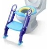 Réducteur De WC, Siège De Toilette Avec Escalier Pliable - Hauteur Réglable Pour Enfants De 1 à 7 Ans - Bleu Et Violet NAIZY -Geberit || Grohe || ALLIBERT Soldes 99356744 1