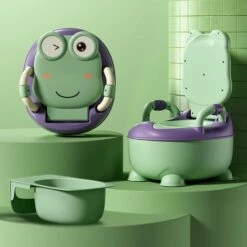 Pot De Toilette Pour Bébé De 51 Cm De Haut En Polypropylène + PU Avec Récipient Amovible - Forme Normale - Vert NAIZY -Geberit || Grohe || ALLIBERT Soldes 99357020 5