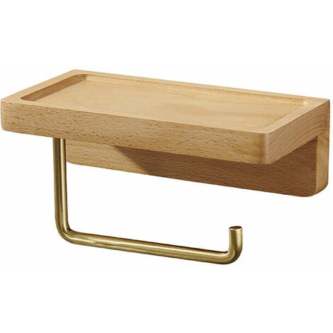 Devidoir Porte Papier Toilette Double Installation Bois Massif Hêtre Dérouleur Support Papier WC Mural Auto-adhésif Coins Arrondis Porte Rouleau De Papier Décor Pour La Salle De Bain Cuisine(Hêtre) 3 Devidoir Porte Papier Toilette Double Installation Bois Massif Hêtre Dérouleur Support Papier WC Mural Auto-adhésif Coins Arrondis Porte Rouleau De Papier Décor Pour La Salle De Bain Cuisine(Hêtre)